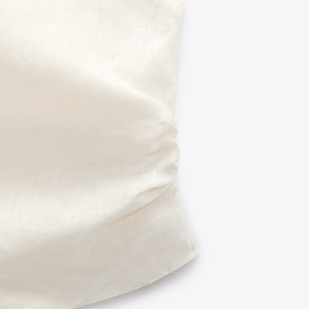 Zara Cream One-Shoulder Top - Picture 6 of 10